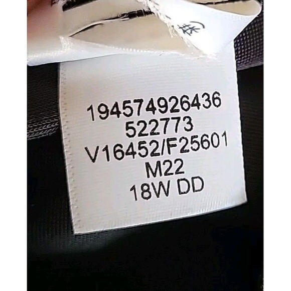 Lands' End Swim Top Black 18W DD Wrap Front Tankini 1X Solid Tummy Control S925 - Picture 9 of 9